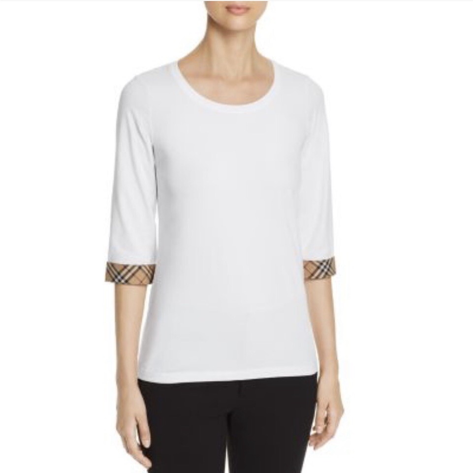 Burberry Cotton 3/4 Sleeve Blouse